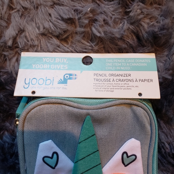 Yoobi Unicorn Pencil Case, 2 Zipper Organizer - Picture 2 of 4
